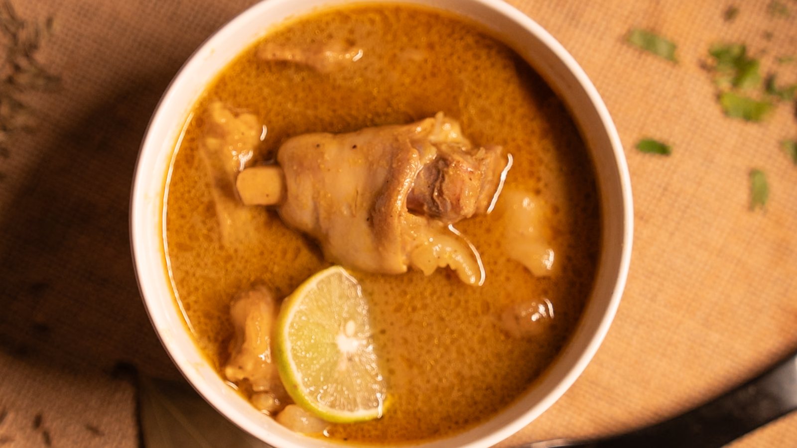 Mutton paya soup from above